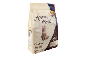 Корм д/дорослих котів з куркою сухий 2кг How Meow