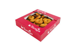 Печиво цукрове з цільнозерновим борошном та корицею Хрусткі колечка Toniya к/у 230г