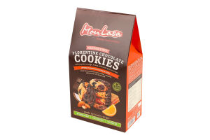 Печенье с апельсиновыми цукатами, медом, миндалем и кокосом безглютеновое Шоколадное Флорентини MonLasa к/у 120г