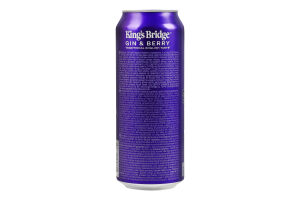 Напиток слабоалкогольный 500мл 7% сильногазированный Gin&Berry King's Bridge ж/б