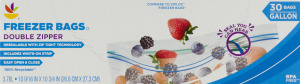 Ahold Freezer Bags Double Zipper - 30 CT