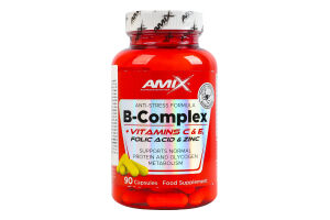Добавка харчова капсули B-Complex + Вітамін С Amix 90шт