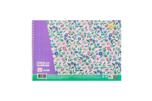 Альбом д/малювання на пружині 20аркушів Апельсин