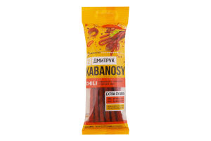 Снеки м'ясні зі свинини з перцем чилі Chili Кабаноси Дмитрук в/к м/у 80г