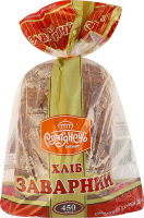 Хліб нарізний формовий із суміші житнього та пшеничного борошна Заварний Рум’янець м/у 450г