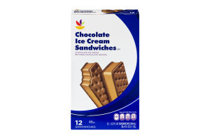Ahold Chocolate Ice Cream Sandwiches - 12 CT