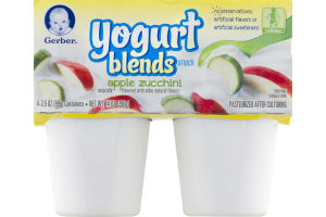 Gerber Yogurt Blends Snack Apple Zucchini / Toddler - 4 PK