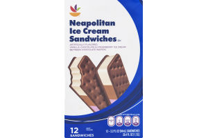 Ahold Neapolitan Ice Cream Sandwiches - 12 CT