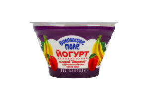 Йогурт 2.8% сладкий без лактозы Яблоко-банан Десертный Волошкове поле ст 140г