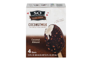 So Delicious Dairy Free Coconut Milk Non-Dairy Frozen Dessert Coconut Almond - 4 CT