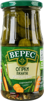 Огірки пікантні мариновані стерилізовані Верес с/б 435г