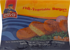 Бургеры рыбные замороженные с овощами Esva м/у 365г