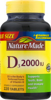 Nature Made D3 2000 IU Vitamin D Supplement Tablets - 220 CT