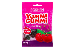 Цукерки желейні Cherry Yummi Gummi Roshen м/у 70г
