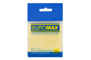 Блок паперу з клейкою смужкою жовтий №BM.2312-01 Buromax 100шт