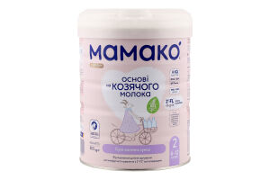 Смесь молочная сухая для детей 6-12мес на козьем молоке 2 Premium Мамако ж/б 800г
