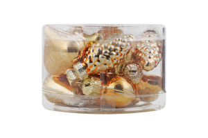 Набір підвісок новорічних золото скло 4см 12шт ARB101000