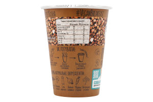 Каша швидкого приготування гречана з грибами 50г стакан Стріт каша