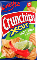 Чипси картопляні рифлені зі смаком чилі та лайм X-cut Crunchips Lorenz м/у 75г