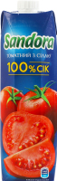 Сок восстановленный стерилизованный с солью томатный Sandora т/п 950мл