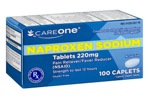 CareOne Naproxen Sodium Pain Reliever/Fever Reducer - 100 CT