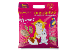 Наповнювач гігієнічний вівсяний антиалергічний Universal Suncat 3кг