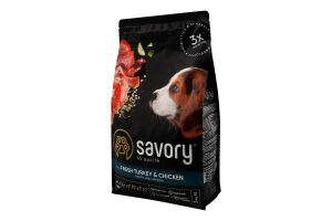 Корм сухий Fresh Turkey&Chicken Puppy Savory м/у 3кг