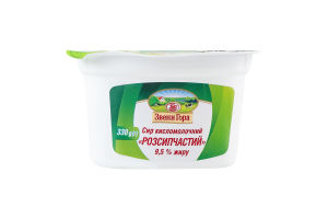 Сир кисломолочний 9.5% Розсипчастий Звени Гора п/у 330г