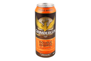 Пиво спеціальне 500мл 6.5% темне пастеризоване Double ambree Grimbergen з/б