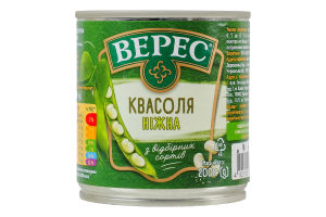 Фасоль отварная стерилизованная Нежная Верес ж/б 200г
