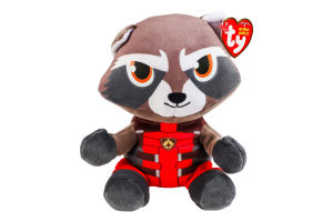 Іграшка м'яка для дітей від 3років №44013 Єнот Ракета Marvel Beanie Babies TY 1шт