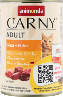 Корм д/котів з яловичиною та куркою 400г ж/б Карні