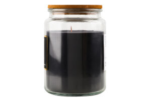 Свічка воскова ароматична в банці з дерев'яною кришкою в асортименті