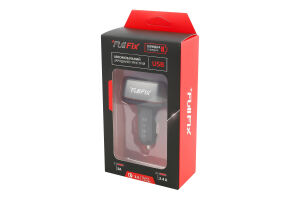 Пристрій зарядний д/автомобіля 3А/2.4А 2 USB ФуллФікс
