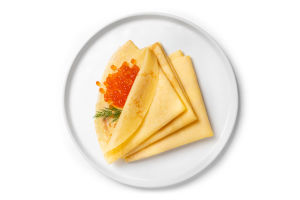 Блинчики с красной икрой