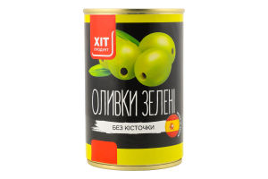 Оливки зеленые без косточки Хіт продукт ж/б 300г