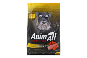 Корм д/дорослих собак з свіжою куркою сухий 2,5кг AnimAll