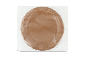 Тарілка паперова крафт 23см 5шт Кантрі Трейд Компані