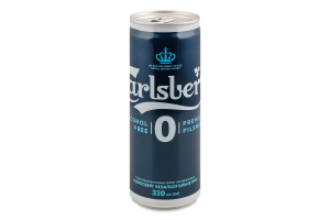 Пиво 330мл 0% безалкогольное светлое пастеризованное №0 Carlsberg ж/б