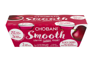 Chobani Smooth Low-Fat Classic Yogurt Black Cherry - 2 PK