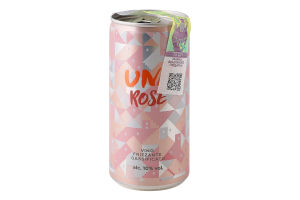 Вино 0.2л 10% рожеве сухе газоване Rose UNA з/б