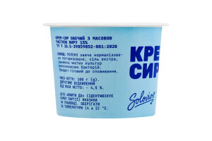 Крем-сир 15% овечий Soloviov ст 100г
