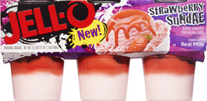 JELL-O Pudding Snacks Strawberry Sundae - 6 CT