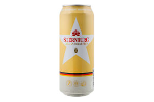 Пиво 0.5л 4.8% German wheat Sternburg ж/б