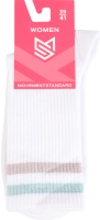 Шкарпетки жіночі MovementStandard №MS M0130S 157 39-41 білий-світло-рожевий