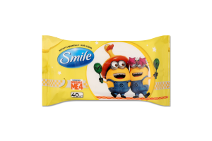 Салфетки влажные Лицензионные герои Smile 40шт
