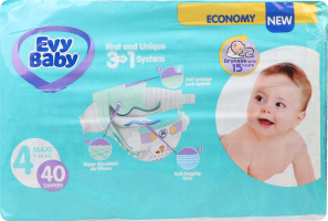 Підгузки Максі 7-18кг 40шт Еві Бейбі
