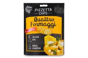Снеки хрусткі Чотири сири Pizzetta Chips Snacks of the World д/п 70г