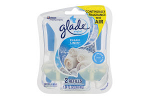 Glade PlugIns Scented Oil Refills Clean Linen - 2 CT