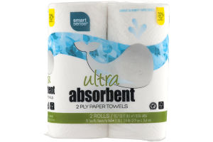 Smart Sense Ultra Absorbent 2 Ply Paper Towels - 2 CT